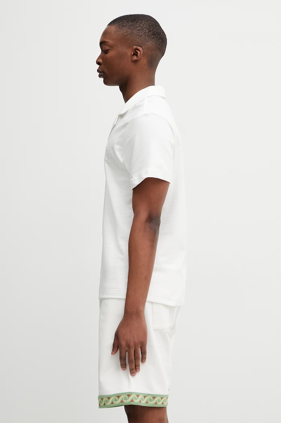 Lacoste polo pentru bărbați din bumbac DH1969 alb SS26