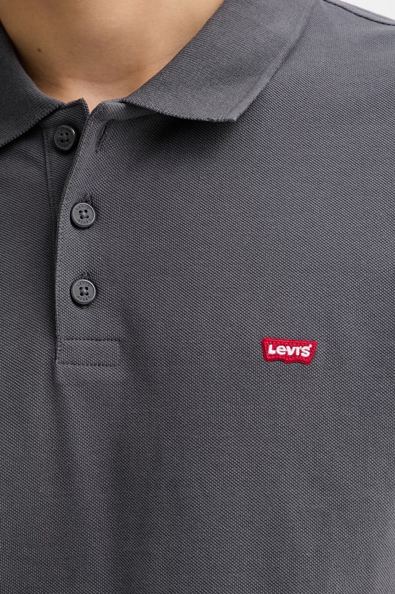 Βαμβακερό μπλουζάκι πόλο Levi's LEVIS HM POLO 35883.0352 γκρί