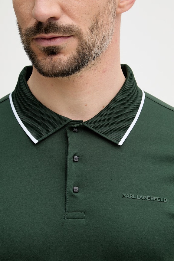 Karl Lagerfeld polo pánské bavlněné 562200.745080 zelená