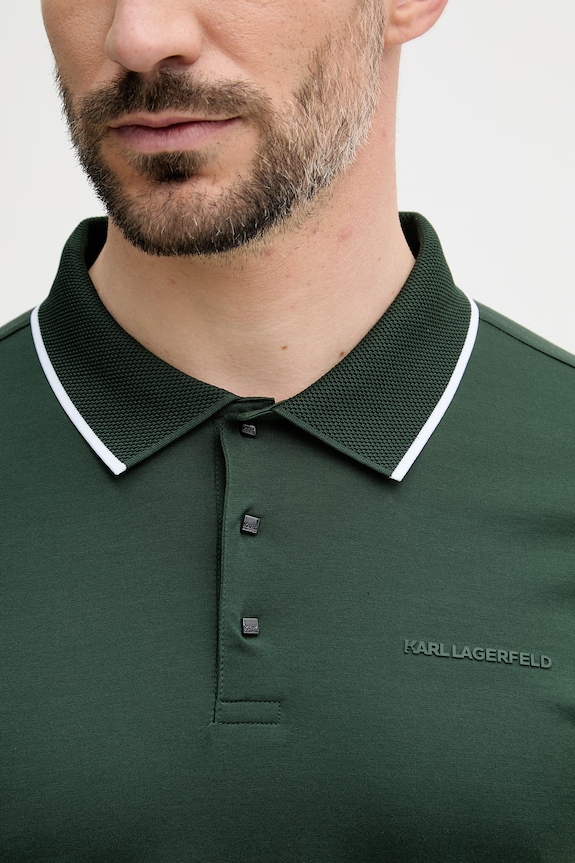 Karl Lagerfeld polo pánské bavlněné 562200.745080 zelená