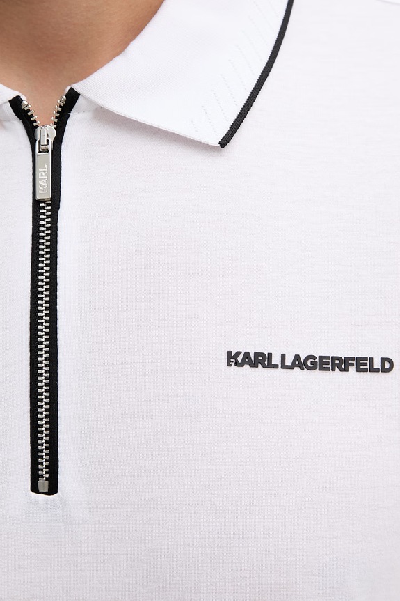 Бавовняне поло Karl Lagerfeld 562200.745003 білий