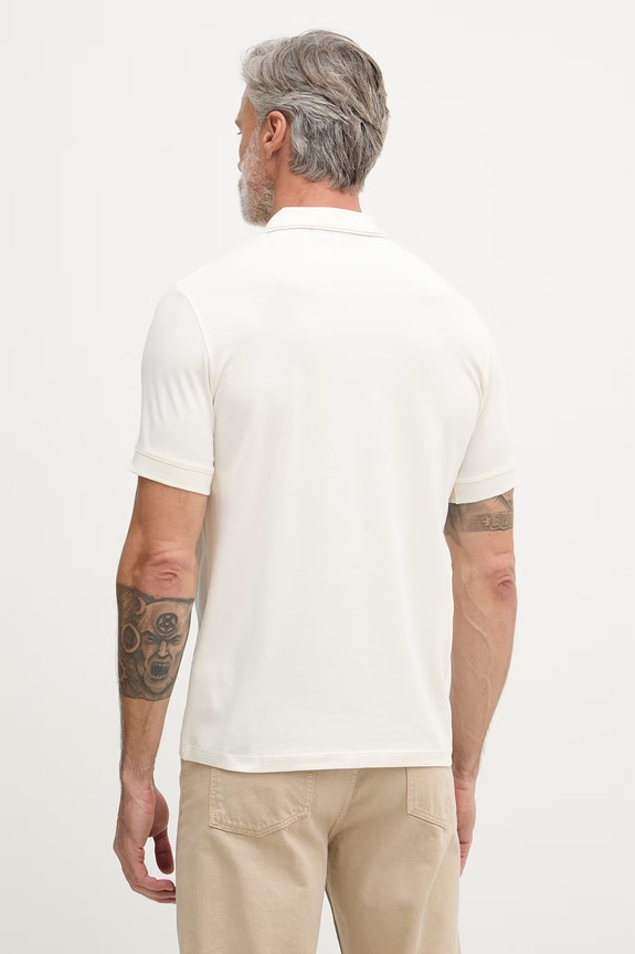 Oblečenie Karl Lagerfeld polo tričko pánske bavlnené s elastanom 562221.745021 béžová