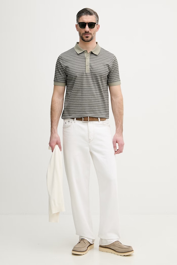 Karl Lagerfeld polo damskie bawełniane 562204.745009 zielony SS26