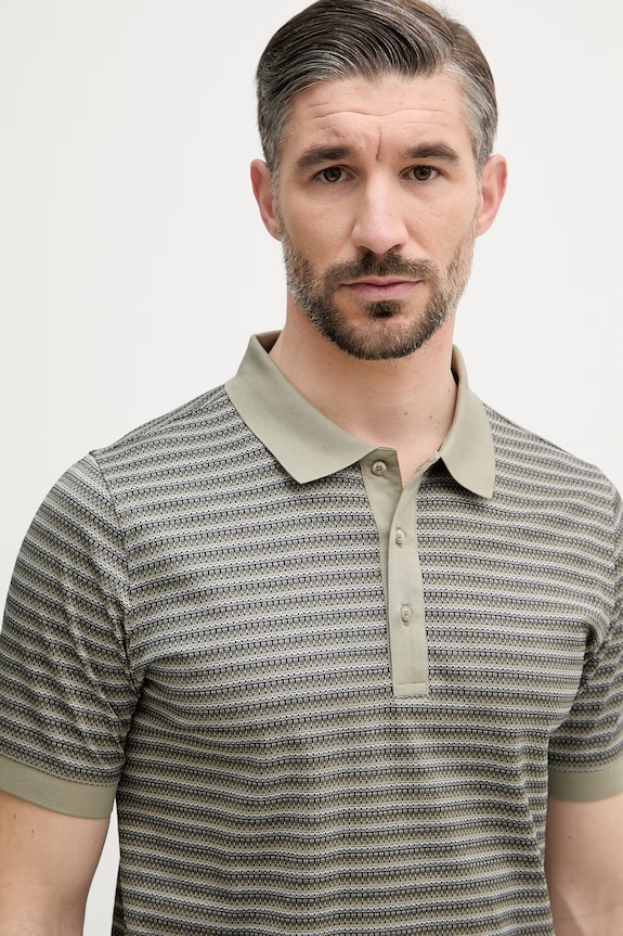 Karl Lagerfeld polo damskie bawełniane zielony 562204.745009