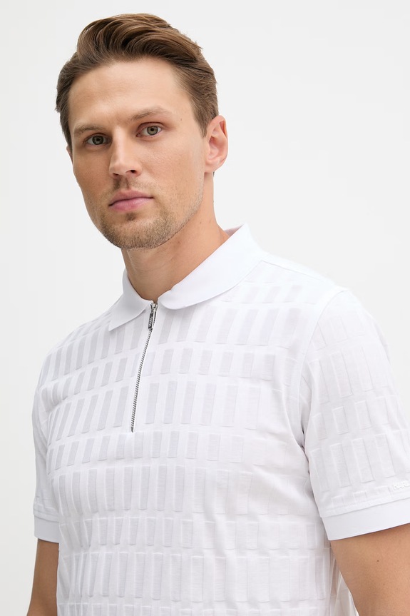 Karl Lagerfeld polo bawełniane biały 562203.745008