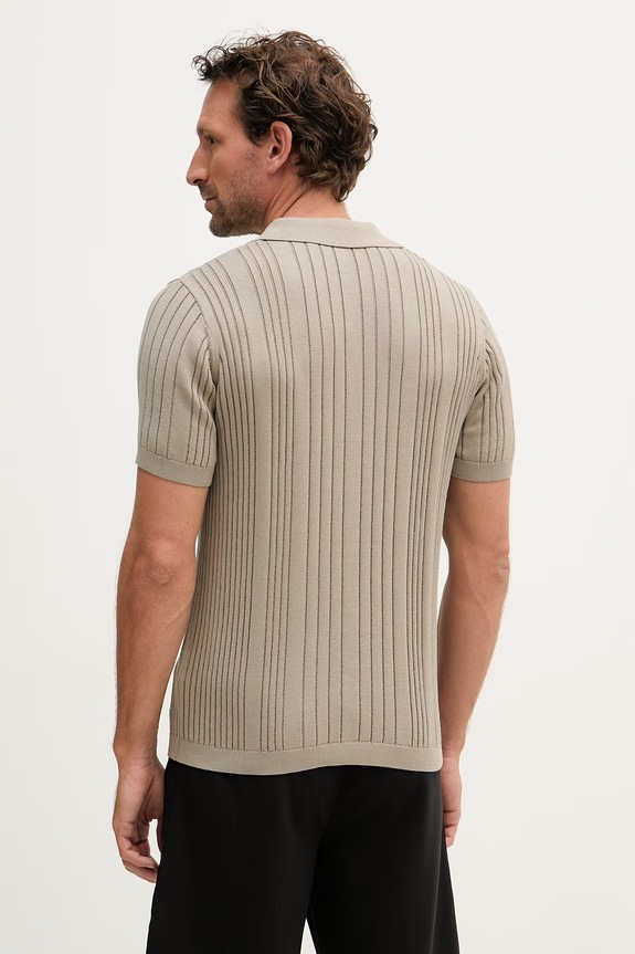 Odzież Karl Lagerfeld polo męskie bawełniane 562304.655016 beżowy