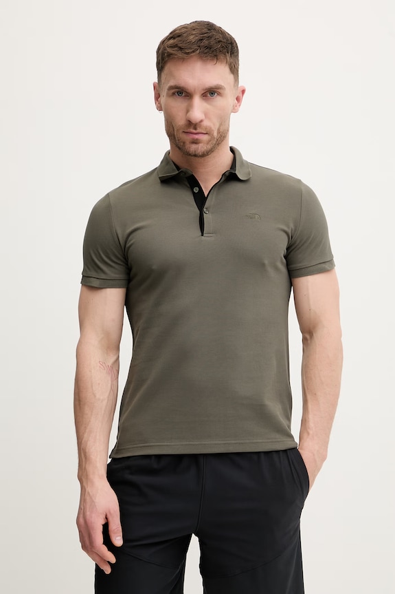 The North Face polo bawełniane Premium Slim bawełna zielony NF0A8C1N21L1