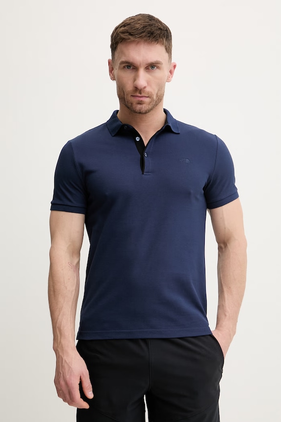 The North Face polo bawełniane Premium Slim bawełna granatowy NF0A8C1N8K21