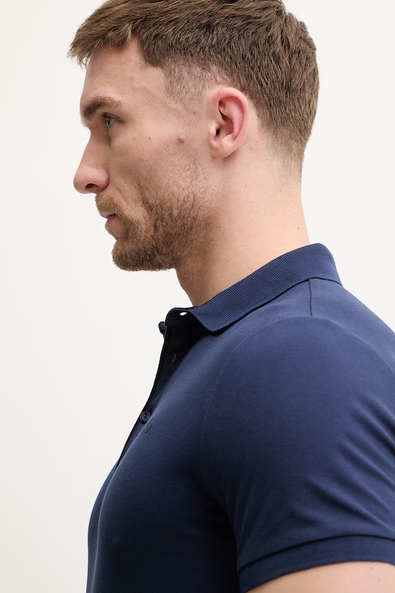 The North Face polo bawełniane Premium Slim granatowy NF0A8C1N8K21