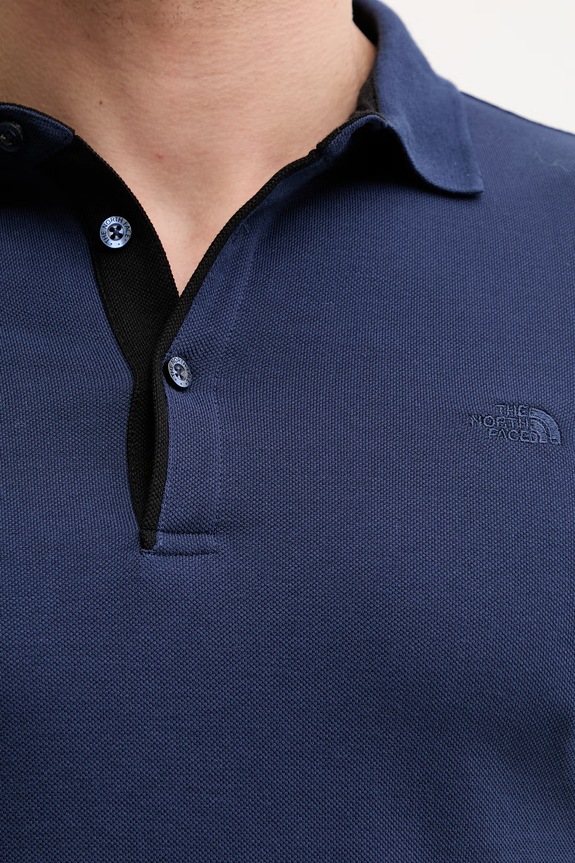 The North Face polo bawełniane Premium Slim NF0A8C1N8K21 granatowy