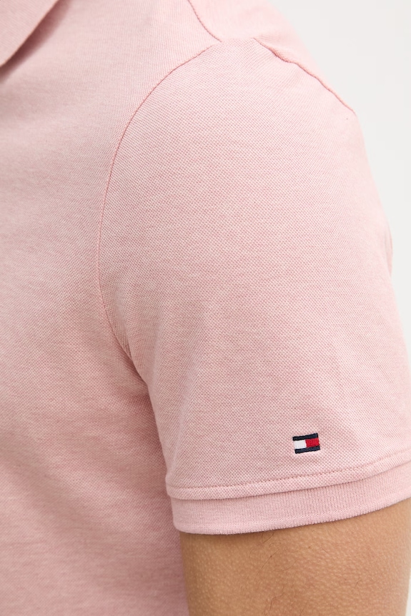 Tommy Hilfiger polo męskie bawełniane MW0MW41513 różowy