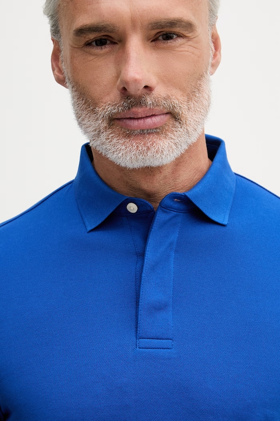 Tommy Hilfiger polo tričko pánske bavlnené modrá MW0MW41513