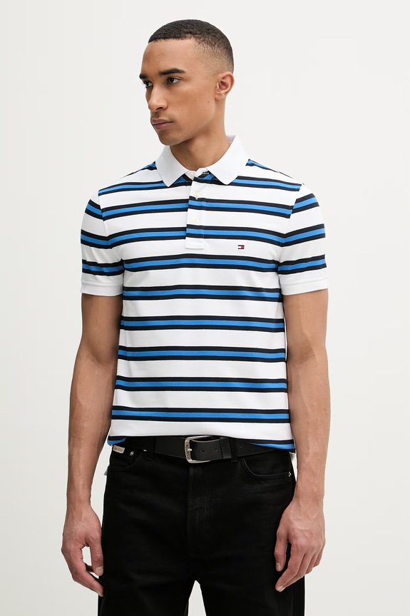 Tommy Hilfiger polo męskie biały MW0MW17771..