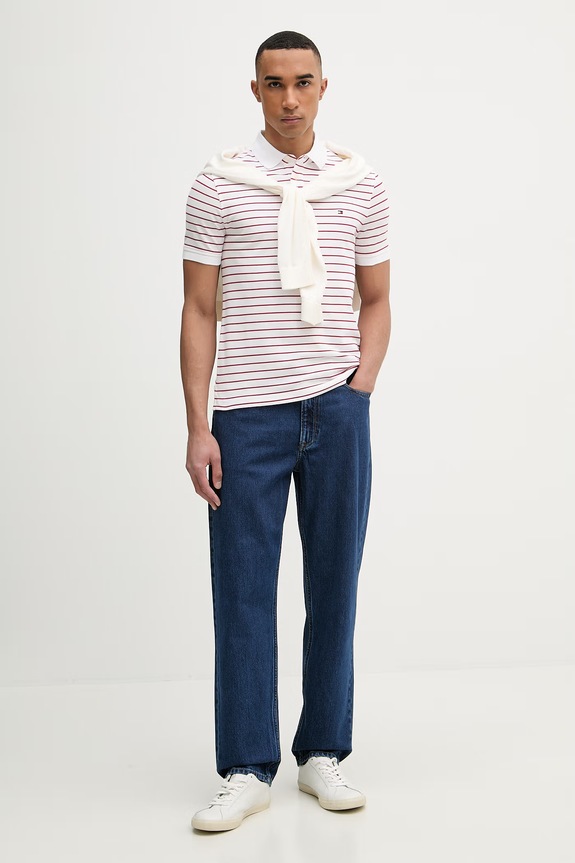 Tommy Hilfiger polo męskie MW0MW17771.. czerwony SS26