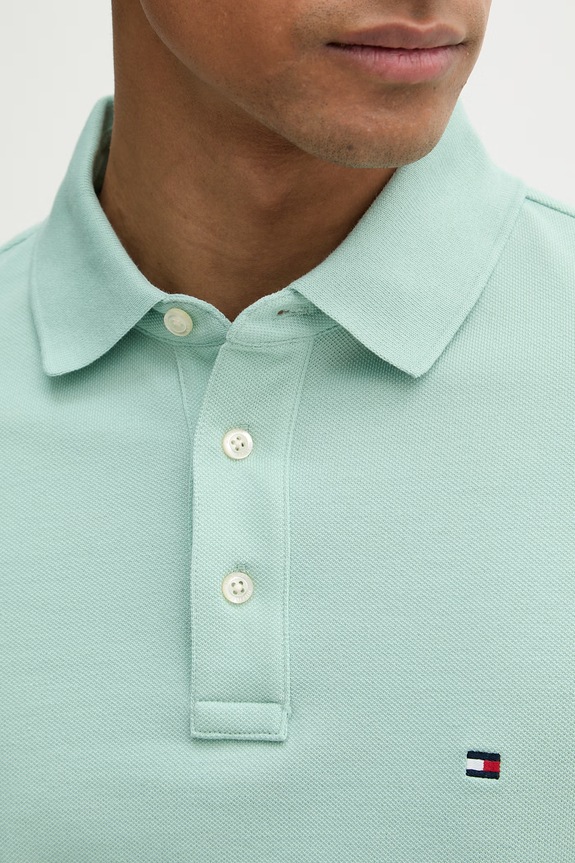 Tommy Hilfiger polo męskie MW0MW17771.. turkusowy
