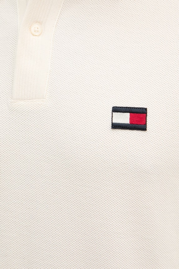Tommy Hilfiger polo pánské bavlněné MW0MW42740 béžová