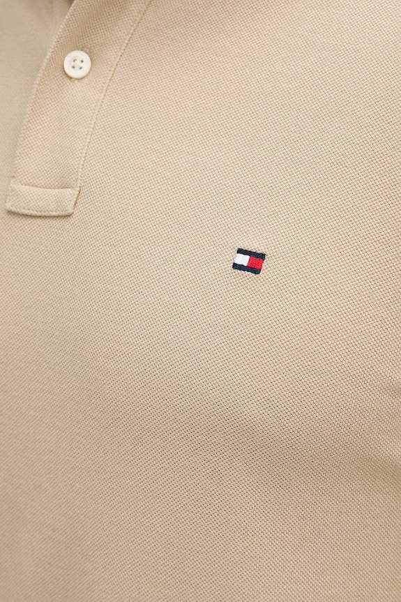 Tommy Hilfiger polo męskie bawełniane MW0MW42748 beżowy