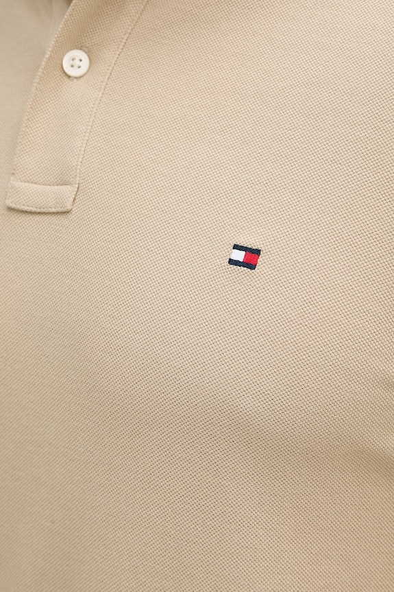 Tommy Hilfiger polo tričko pánske bavlnené MW0MW42748 béžová