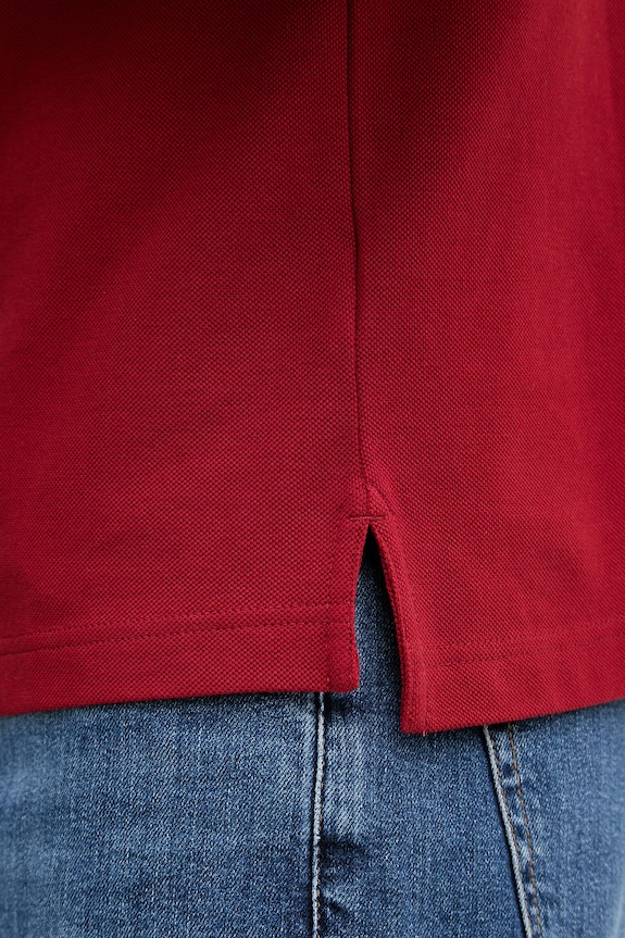 Tommy Hilfiger polo pentru bărbați, din bumbac MW0MW42748 burgundia