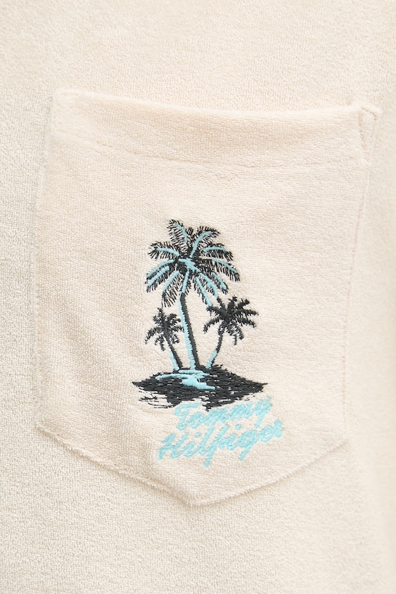 Tommy Hilfiger polo majica moška z bombažem SUMMER MW0MW42773 bež