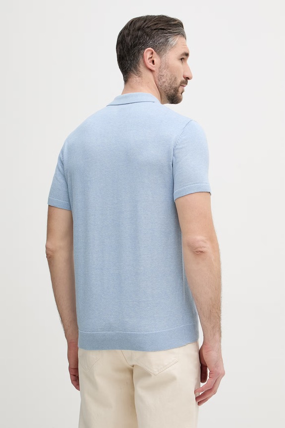 Ρούχα U.S. Polo Assn. Πόλο Ανδρικό Βαμβακερό COMBED SS MUP3709 μπλε