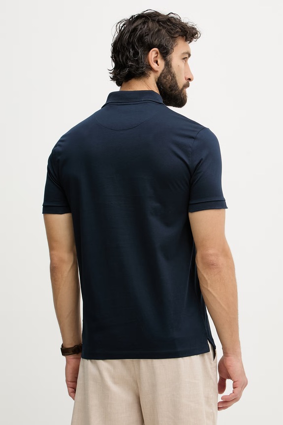 Ρούχα U.S. Polo Assn. Πόλο Ανδρικό βαμβακερό PREMIUM SUPIMA MUP4598 σκούρο μπλε