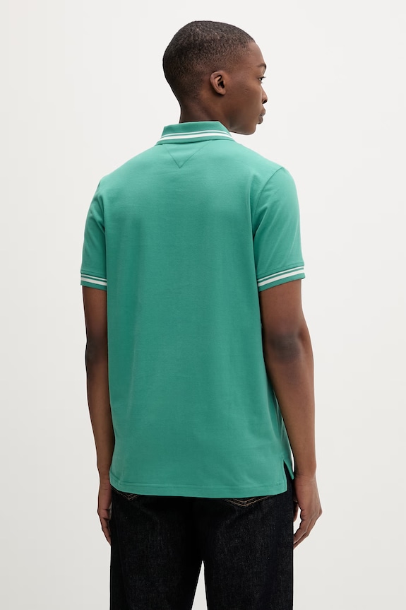 Îmbrăcăminte Tommy Jeans polo pentru bărbați, din bumbac DM0DM22700 verde