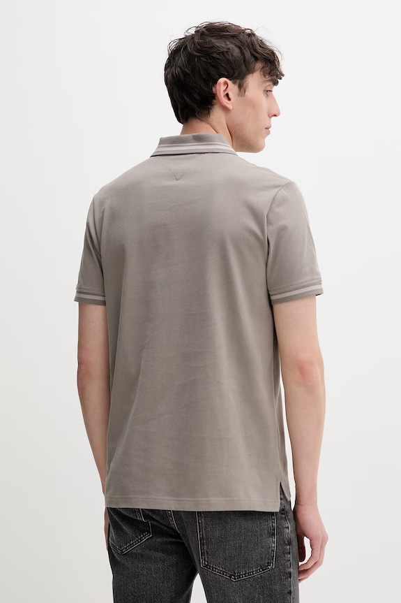 Oblečenie Tommy Jeans polo tričko pánske bavlnené DM0DM22700 hnedá