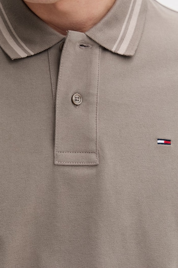 Tommy Jeans polo tričko pánske bavlnené DM0DM22700 hnedá
