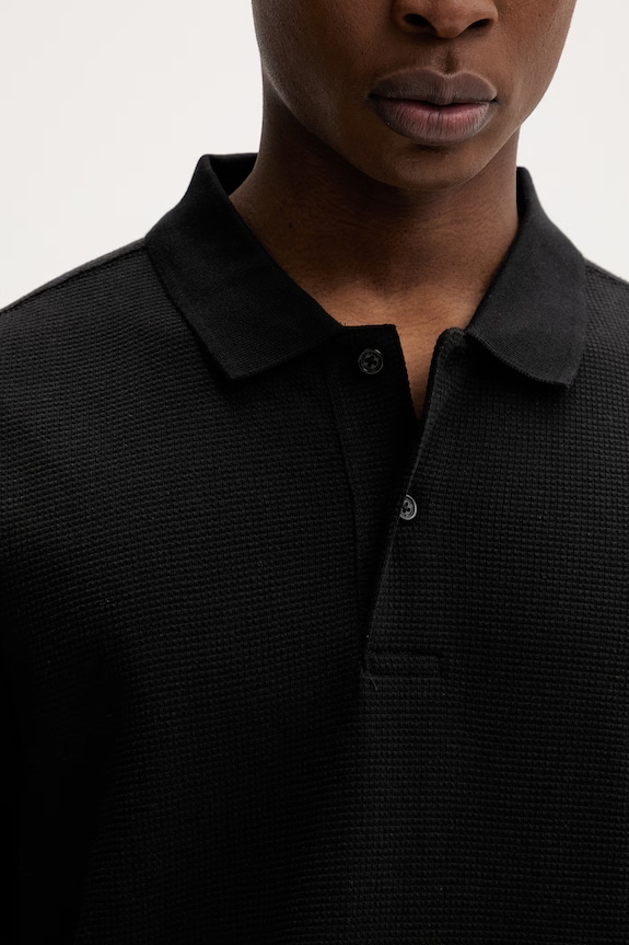 Tommy Jeans polo pentru bărbați, cu bumbac DM0DM22703 negru