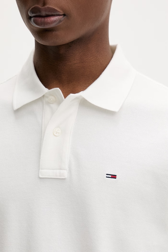 Tommy Jeans polo tričko pánske bavlnené DM0DM22711 béžová