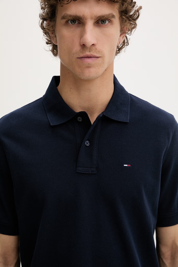 Tommy Jeans polo pentru bărbați, din bumbac bleumarin DM0DM22711