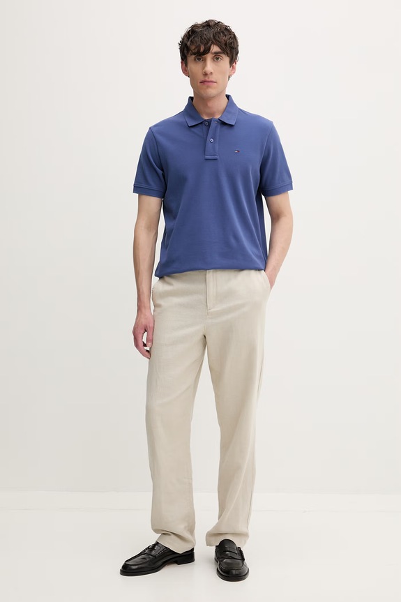Tommy Jeans polo męskie bawełniane DM0DM22711 niebieski SS26