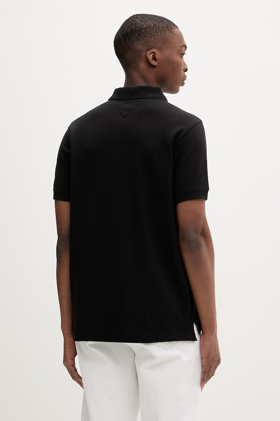 Oblečenie Tommy Jeans polo tričko pánske bavlnené DM0DM22711 čierna