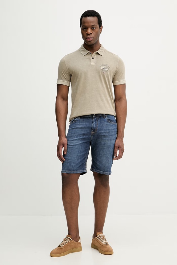 Aeronautica Militare polo bawełniane PO1913UJ00722 zielony SS26