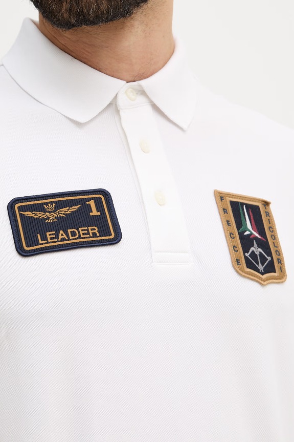 Тениска с яка Aeronautica Militare PO1927UP00191 бежов