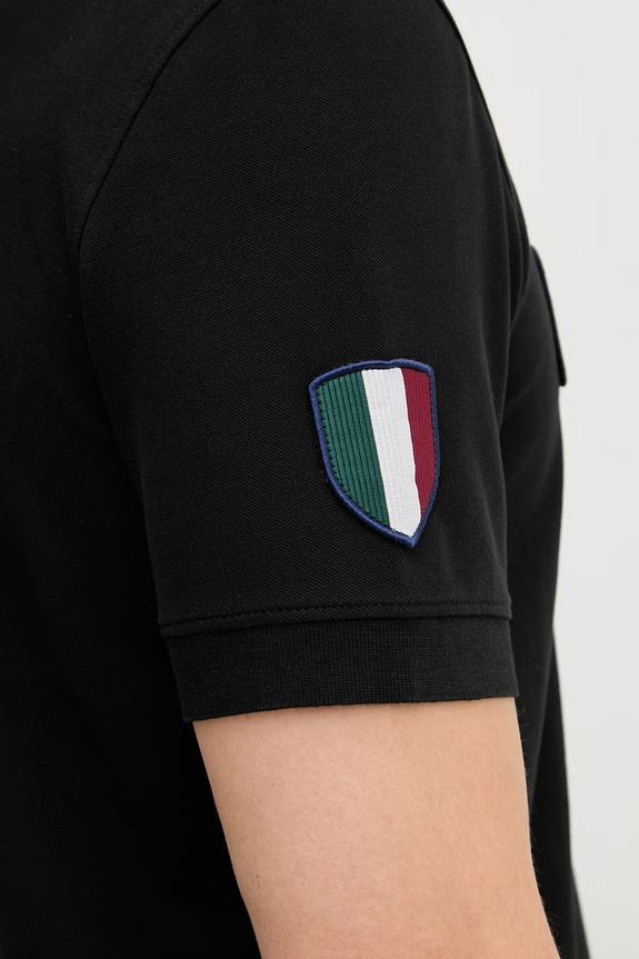 Aeronautica Militare tricou polo PO1927UP00191 negru