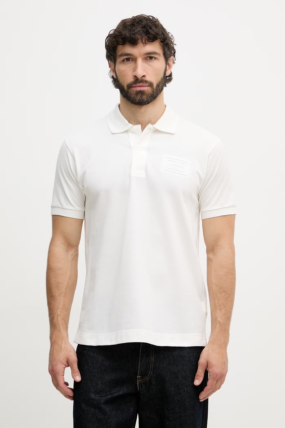 Lacoste polo męskie bawełniane biały PH0752