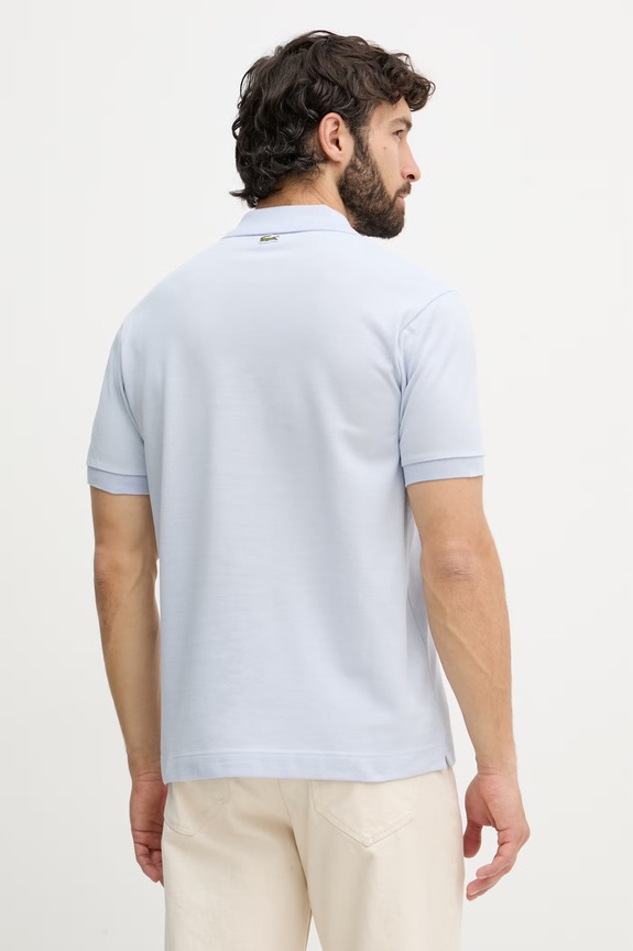 Odzież Lacoste polo męskie bawełniane PH0752 niebieski