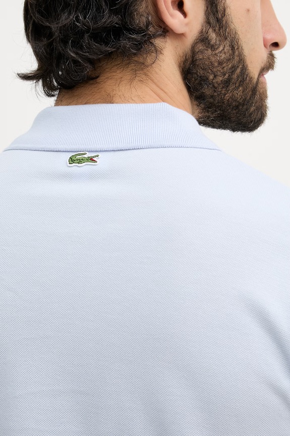 Lacoste polo męskie bawełniane PH0752 niebieski