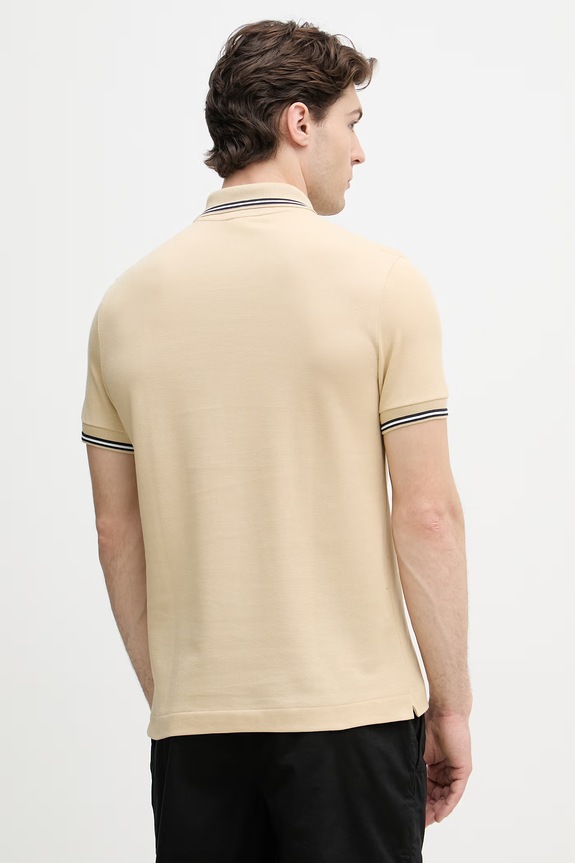 Oblečenie Lacoste pánske bavlnené polo tričko PH9875 béžová