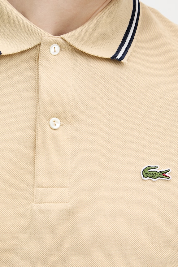 Lacoste pánske bavlnené polo tričko PH9875 béžová