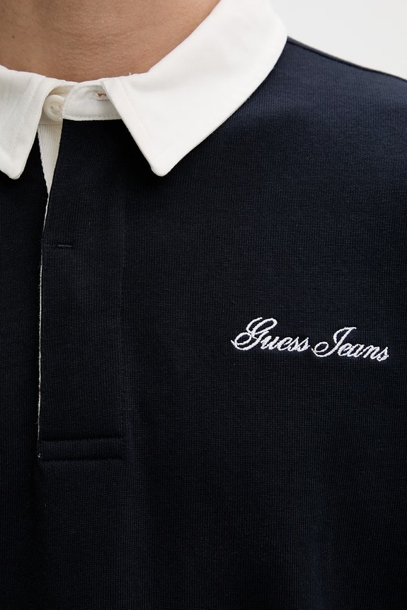 Guess Jeans polo tričko pánske bavlnené M6GP13.KCYM1 tmavomodrá