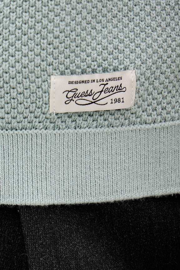Guess Jeans Polo tričko pánske bavlnené M6GRZ1.Z3HM1 tyrkysová