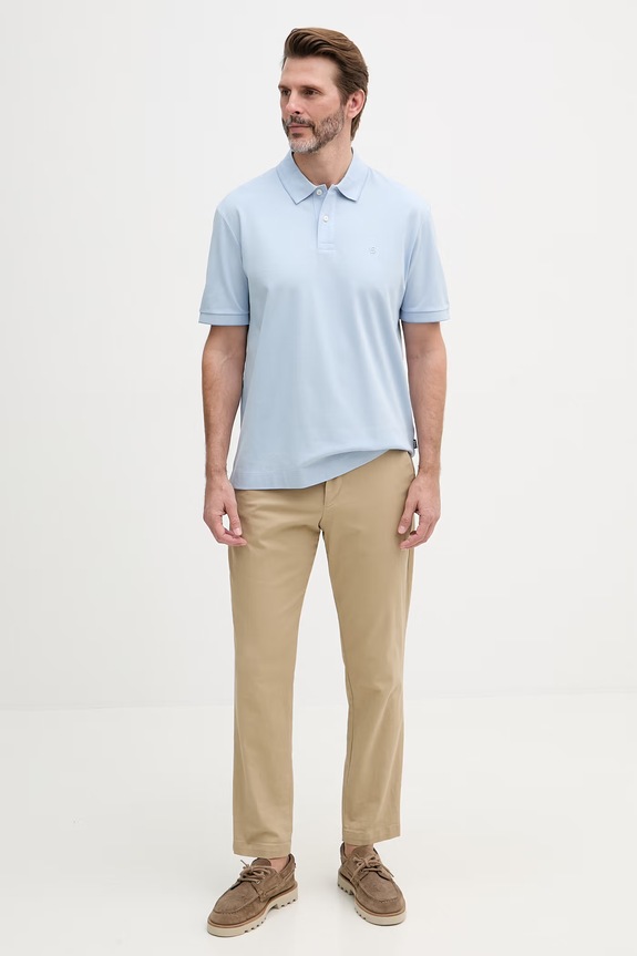 BOSS polo męskie bawełniane Parris 80 50567874 niebieski SS26