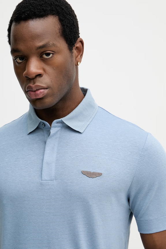 BOSS Polo bărbați cu in BOSS X ASTON MARTIN albastru 50558809