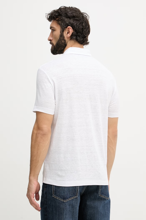 Îmbrăcăminte BOSS polo pentru bărbați, din in BOSS X DAVID BECKHAM 50560534 alb