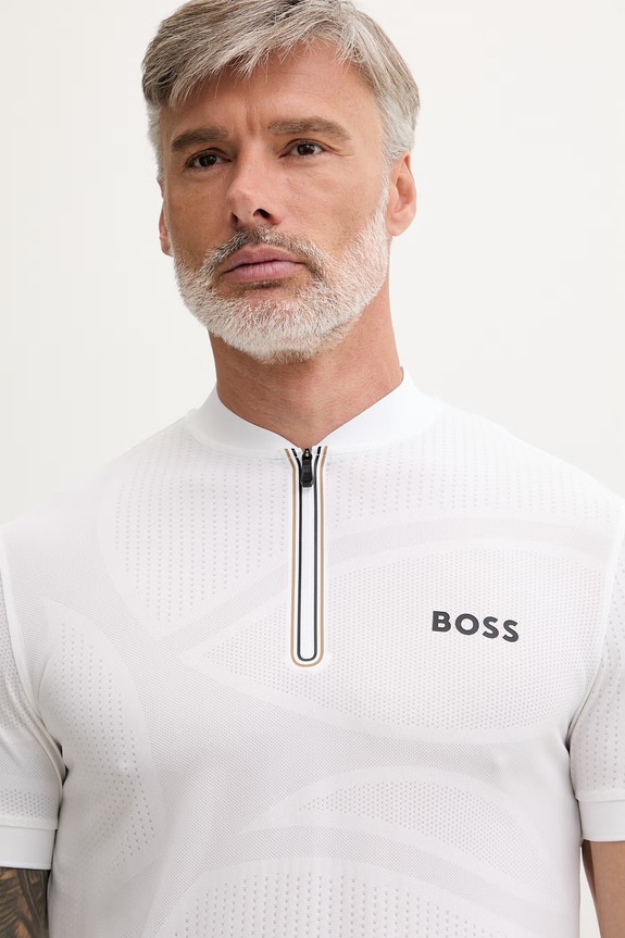 BOSS Green polo pentru bărbați alb 50559206