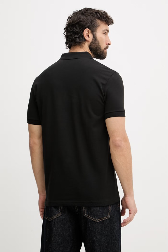 BOSS Green polo tričko pánske bavlnené 50559263 čierna SS26