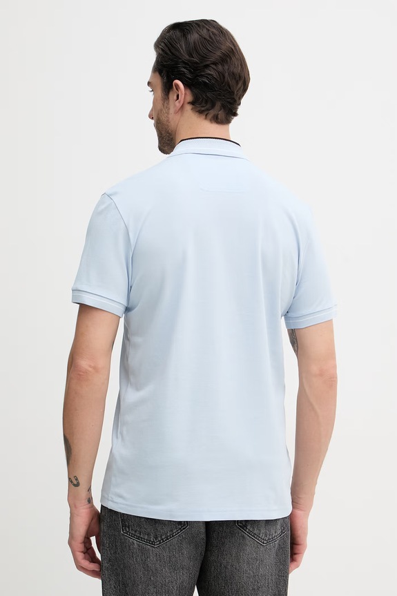 Îmbrăcăminte BOSS Green polo bărbătesc din bumbac cu elastan 50559369 albastru